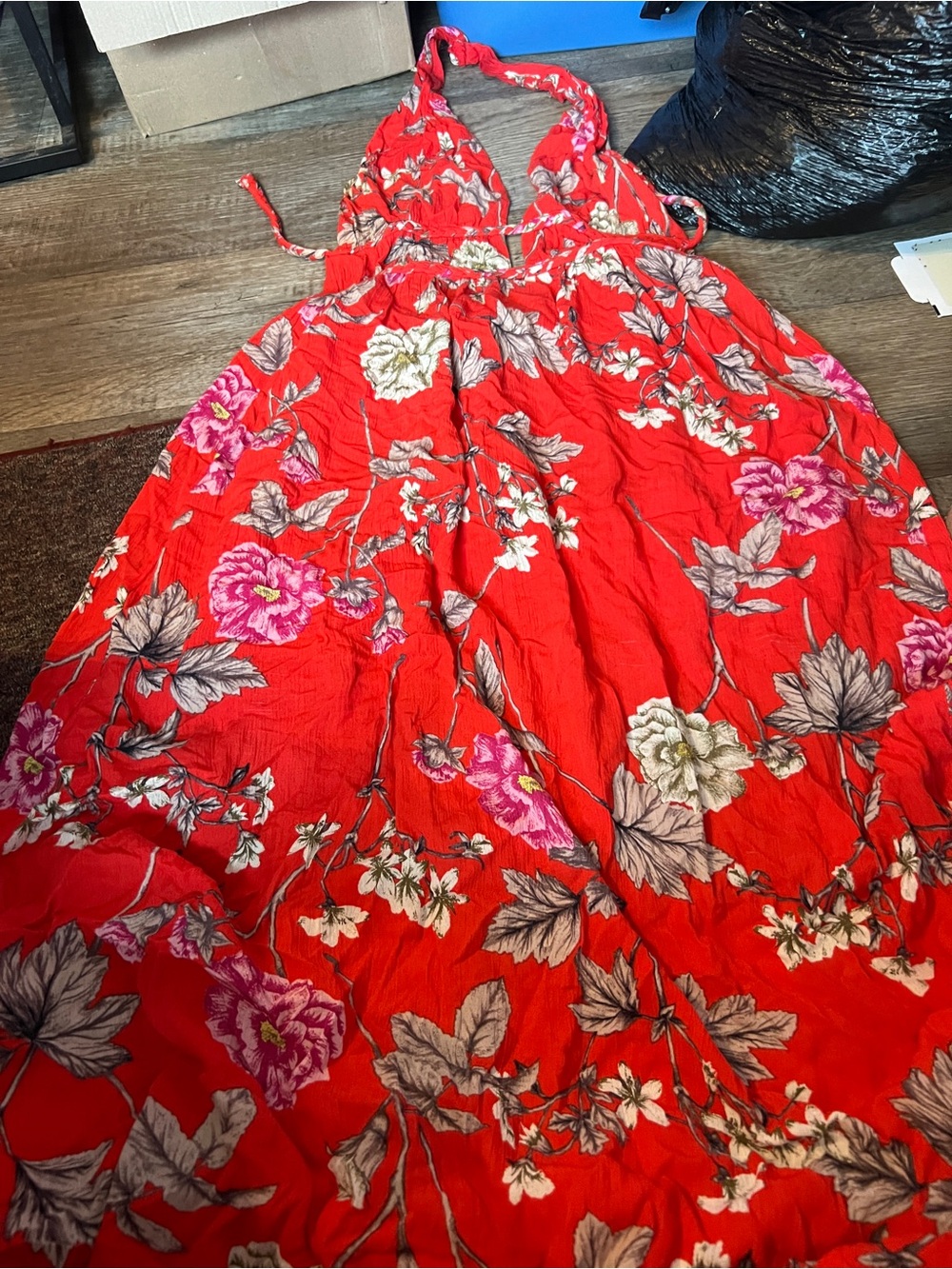 Illa illa red floral maxi dress